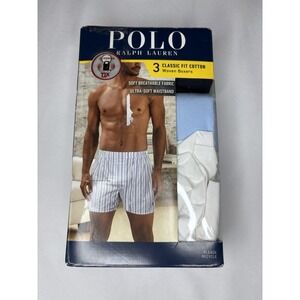 Polo Ralph Lauren NCWBP3 Classic Fit Woven Boxer - 3 Pack XL NEW Sealed READ